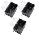 MAKERELE 1-Gang Adjustable Outlet Box Plastic, PVC Grey Electrical Switch Outlet Box, 21 Cubic Inches Flexibly Adjustable Electrical Box for Drywall with ETL Certified(3 Pack) by MAKERELE