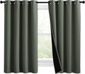 NICETOWN 100% Blackout Curtains 57 inches Long, Double-Deck Completely Blackout Window Treatment Thermal Insulated Lined Drapes for Small Window (Dark Mallard, 1 Pair, 55 inches Width Each Panel) by NICETOWN