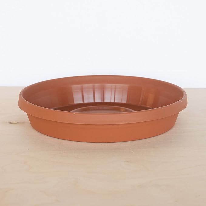 Bloem Terra Resin Saucer Tray: 15" Bottom Width - Terra Cotta - Matte, Durable, Ribbed Bottom, Indoor and Outdoor, Fits 20" Terra Pots - Image 2