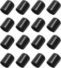 12 Pcs Round Rubber End Caps 4/5" (20mm) ID Vinyl Flexible Bolt Chair Foot Covers Screw Thread Chair Leg Protectors for Round Tubing Bolt Desk Chair Leg (Black) by Bonsicoky