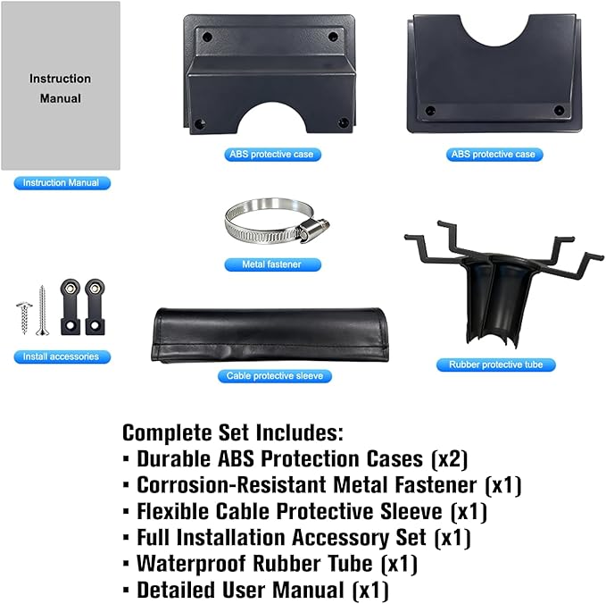 HVAC Wall Penetration & Line-Set Cover Kit, Wall Sleeve for AC Line Set and Split Cover, HVAC Penetration Cover for Outdoor and Indoor Air Conditioner Systems (White) - Image 7