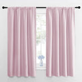 NICETOWN Room Darkening Curtains for Girls Room - Nursery Essential Thermal Insulated Solid Rod Pocket Top Drapes (Lavender Pink=Baby Pink, 1 Pair, 42 x 63 Inch) by NICETOWN