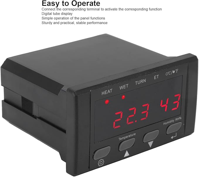 Digital Temperature Controller, 220V/110V Automatic Egg Incubator Thermostat Incubator Temp Humidity Controller - Image 9