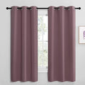 NICETOWN Dry Rose Room Darkening Curtains for Kitchen, Set of 2, 42 inches Wide by 68 inches Long, Window Treatment Thermal Insulated Solid Grommet Room Darkening Curtains/Drapes for Bedroom by NICETOWN