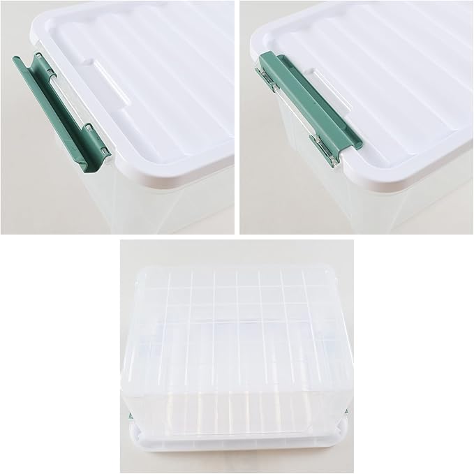 6-Pack Clear Storage Latch Bins, 20 L Plastic Storage Boxes - Image 4