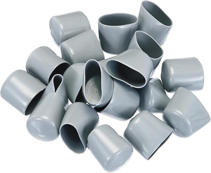 uxcell 20pcs Rubber End Caps 29mm ID Vinyl PVC Round Tube Bolt Cap Cover Screw Thread Protectors Grey - Image 4