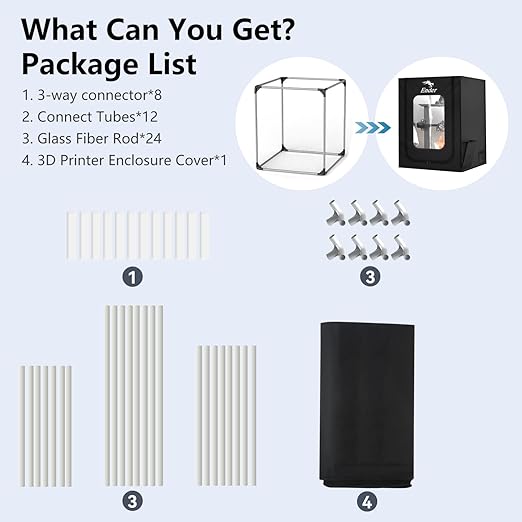 Creality Official 3D Printer Enclosure with Fan Interface, 550 * 650 * 750mm Fireproof Dustproof Constant Temperature Protective Cover for Creality Hi/Ender 3 V3/3 V3 SE/3 V3 KE/Ender 3 S1/3 S1 Pro - Image 9