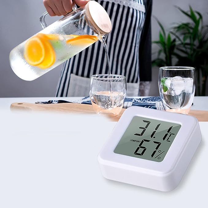 Muloo Digital Hygrometer Indoor Thermometer Humidity Meter Room Thermometer Accurate Temperature Humidity Monitor for Home Temperature and Humidity Meter Pink - Image 8