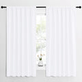 NICETOWN White Curtains, 50% Light Blocking Curtain Panels for Bedroom, Home Decoration Easy-Care Solid Rod Pocket Draperies/Drapes, Window Covering for Kitchen (2 Panels, 62 by 63, White) by NICETOWN