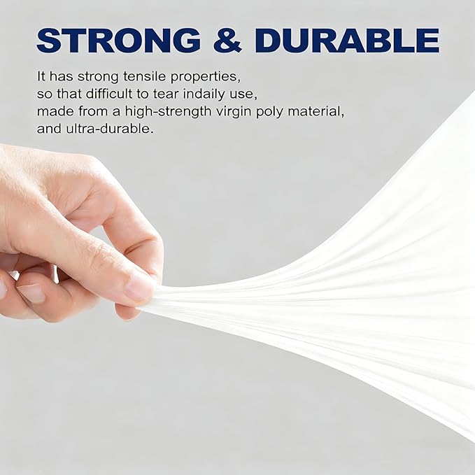 10'x100' Crawl Space Vapor Barrier, 10mil Film Plastic Sheeting, Heavy Duty Polyethylene Film, Ideal for Crawl Space, Garden, Basement, White - Image 5