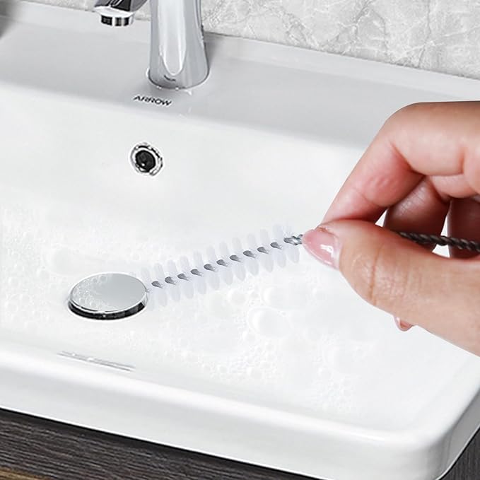 Sewer Drain Brush, Drain Clog Remover, 27.6inch Flexible Long Pipe Hair Clogs Catcher Cleaner Tool for Toilet, Kitchen Sink, Bathroom Tub, Sewer Drain - Image 6