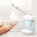Nisperos Nano Ionic Facial Steamer - 360° Rotatable Sprayer - 40 Minutes Warm Mist - Humidifier - Professional Face Steamer for Facial Deep Cleaning (White) by Nisperos