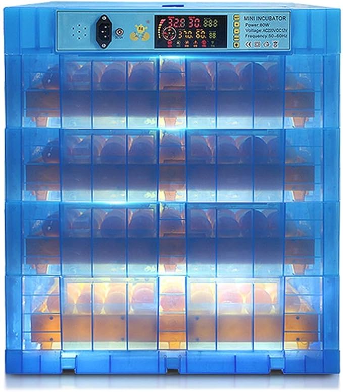 Large Egg Incubator 256 Eggs Automatic Turning Poultry Hatcher Digital Temperature Humidity Control Panel for Farm Family Use by Unknown