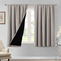 H.VERSAILTEX 100% Blackout Curtains for Bedroom Thermal Insulated Curtains & Drapes Blackout Curtains 54 Inches Long Rod Pocket Curtains for Living Room with Black Liner 2 Panels Set, Warm Taupe by HVERSAILTEX