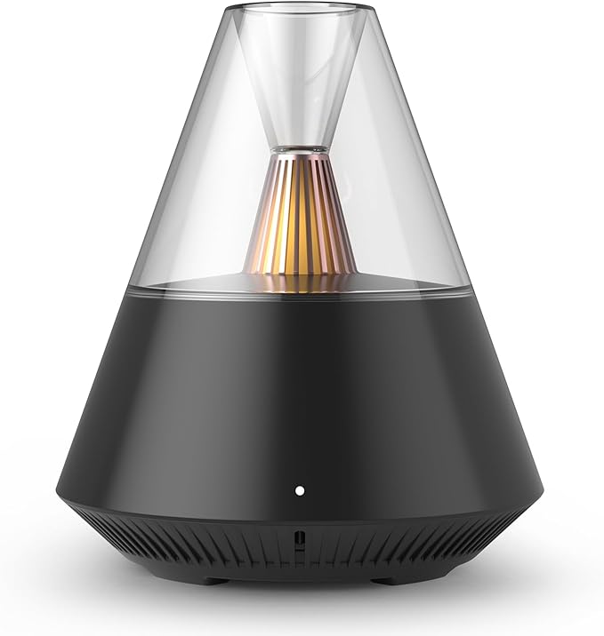 Essential Oil Diffuser, Modern Style Aromatherapy Aroma Diffusers with Candle Light, Fragrance Ultrasonic Cool Mist Humidifier, Remote Control, Auto Shut-Off, for Home Living Room Office by KinYiLOHome