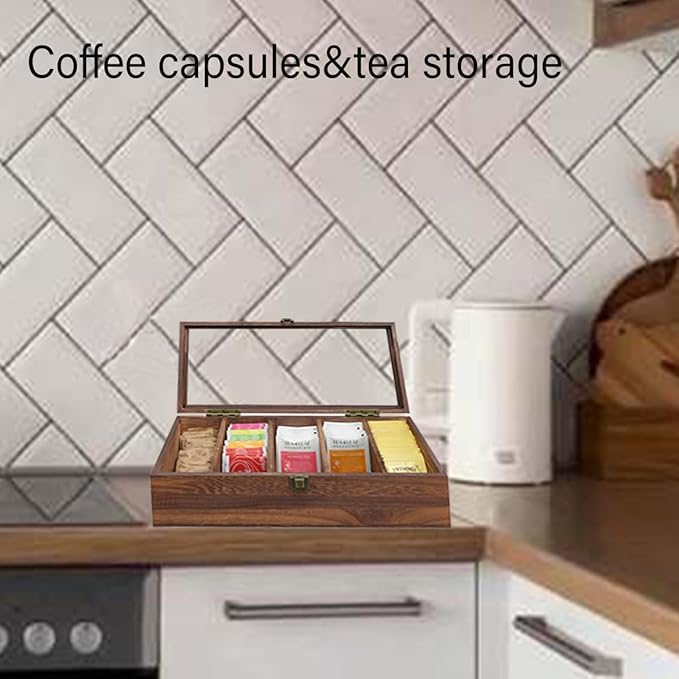 Wall Mounted Wooden Collectible Display Case 5 Shelf Display Storage Accessories Display with Acrylic Door, Sunglass Display Cabinet, Wall Shadow Box, Shelf Thimble Display Case (Carbon) - Image 5