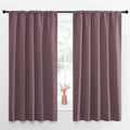NICETOWN Blackout Curtains for Living Curtains, Room Darkening Curtains & Drapes for Kids Bedroom, Home Decoration Draperies (Dry Rose, 52" x 63", 2 PCs) by NICETOWN