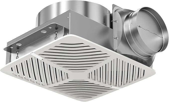 Bathroom Exhaust Fan White Ceiling Mount Ventilation Fan 150-160 CFM 1.2 Sones 6 Inches Duct Energy-Saving Bathroom Ventilation and Exhaust Fan by FICBXRA