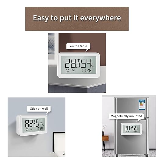 Wengart Zigbee Temperature Humidity Sensor with LCD Display, Indoor Thermometer Hygrometer for Home Assistant, Alexa (Hub Required), Remote Monitoring for Guitar Case, Humidor & Greenhouse, SZT04E_Z - Image 4