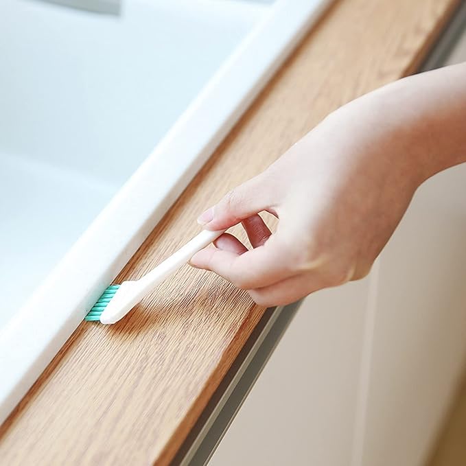 Small Cleaning Brushes for Household Cleaning Deep Detail Crevice Cleaning Tool Kit Tiny Scrub Cleaner Brush for Small Holes Corner Space Gaps Keyboard Bottle Window Seal Sill - Image 3