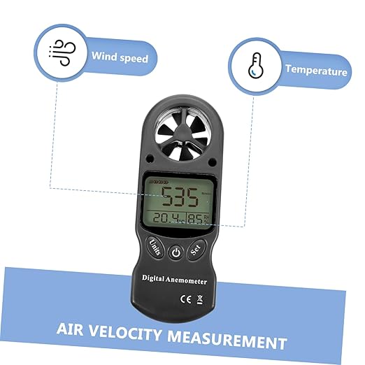 GLEAVI 1pc Digital Anemometer Hygrothermograph Wind Speeds Wind Gauge Handheld for Airflow Velocity for Environmental Monitoring Air Conditioning - Image 5