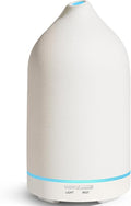 URPOWER 120ML Essential Oil Diffuser Ceramic Aromatherapy Diffuser with 7-Color LED Lights, Auto Shut-Off, 2 Mist Modes, Humidifier for Home Office Decor, Scent Diffuser for Yoga Spa by URPOWER