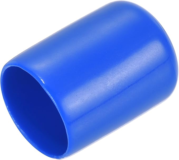 uxcell 20pcs Rubber End Caps 18mm ID Vinyl Round Tube Bolt Cap Cover Screw Thread Protectors Blue by uxcell