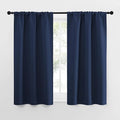 NICETOWN Kitchen Curtains, Short Blackout Curtains & Drapes, Thermal Insulated Blackout Curtain Panels for Kids Room, Play Room (Navy, 34" Wide by 54" Long, 2 PCs) by NICETOWN