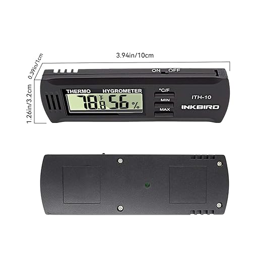 Inkbird ITH-10 Digital Thermometer and Hygrometer Temperature Humidity Monitor for Aging Box Guitar Ukulele - Image 4