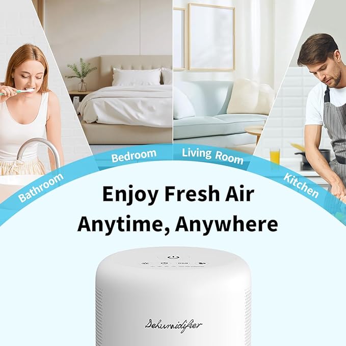 Dehumidifier Small Mini Dehumidifiers for Home 44oz Water Tank 10 Colors Light 4 Timer 3 Modes Auto Shutoff Defrost Portable Dehumidifiers for Bedroom Bathroom Closet Small Spaces - Image 7