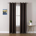 ChrisDowa Grommet Blackout Curtains for Bedroom and Living Room - 2 Panels Set Thermal Insulated Room Darkening Curtains (Brown, 42W x 84L) by ChrisDowa