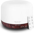 ASAKUKI Essential Oil Diffuser for Home, 500ml Aromatherapy Fragrant Oil Humidifier Vaporizer, 7-Color Light and Auto-Off Safety Switch (Reddish-Brown) by ASAKUKI