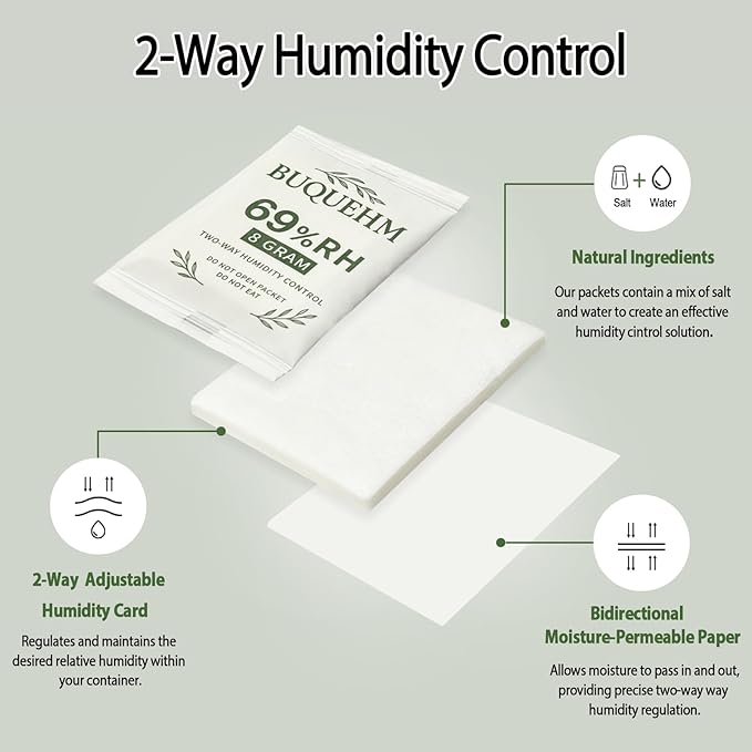 69% Size 8g, 15 Pack Two-Way Humidity Control Packs – Hydration Packets & Moisture Absorbers for Storage Boxes, Camera Equipment & Food Containers - Image 4