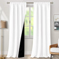 BGment White Blackout Curtains for Living Room 95 Inches Length, Extra Long 2 Panels Window Curtains Thermal Insulated Soundproof Room Darkening Curtains for Dining Room, Each Panel 52 Wide by BGment