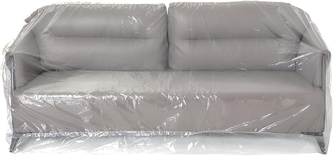 Plastic Couch Sofa Cover,Couch Cover,Waterproof Furniture Covers Protector,Clear Sofa Cover,Dust-Proof Moving Bag for Sofa,Sofa Slipover for Furniture Moving and Storage by Unknown