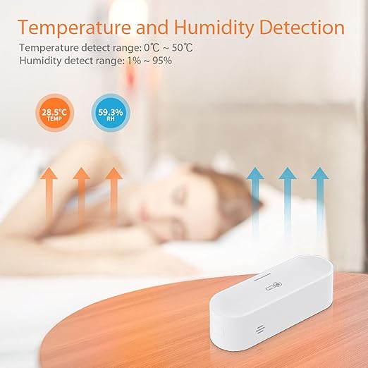 Dioche Temperature and Humidity Sensor Humidity Sensor for ZigBee Real Time Monitoring USB Power Supply for TUYA Smart, Remote Monitor for Room Greenhouse Incubator Wine Cellar - Image 3
