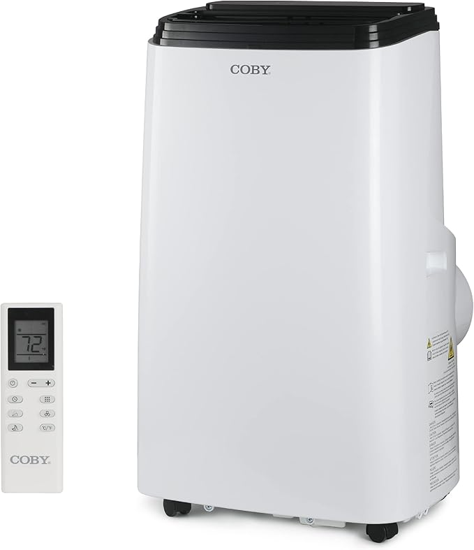 Coby CBPAC815H 4-in-1 AC Unit, Heater, Dehumidifier & Fan, 12,000 BTUs Portable-air-conditioners, White by Coby