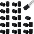 25 Pcs 15/64"(6 mm) Round Chair Leg Tips Caps, Silicone Rubber Furniture Leg Floor Protectors, Reduce Noise Folding Metal Chair Leg Cap Replacement for Bar Stool Leg Patio Indoor, Black by BOPOREAE