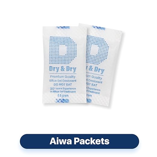 Dry & Dry 0.5 Gram [200 Packets] Silica Gel Packets Desiccants, Silica Packets - Rechargeable Silica Gel Packs, Desiccants Packets, Silica Gel - Image 2