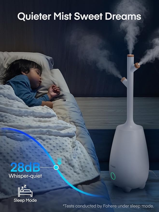 Humidifiers for Bedroom Large Room Home, 5L Quiet Cool Mist Top Fill Humidifier with Essential Oil Diffuser, Remote Control, Smart Humidistat, Sleep Mode, for Baby, Plants, Office, Nursery - Image 3