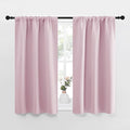 NICETOWN Kitchen Curtains Thermal Insulated Curtains & Drapes, Small Window Blackout Curtain Panels for Girls Room (Lavender Pink, 34 in x 45 in (W x L), 2 Panels) by NICETOWN