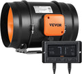 VEVOR Inline Duct Fan, 8-Inch 807 CFM with Temperature Humidity Controller, Quiet EC-Motor Ventilation Exhaust Fan for Cooling Booster, Grow Tents, Hydroponics by VEVOR