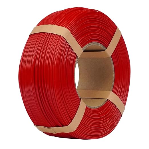 Inland V2 PLA PRO (PLA+) 3D Printer Filament Refill, 1.75mm Spooless Filament, Dimensional Accuracy +/- 0.03mm, 1KG (2.2lbs) True Red Refill for Inland Reusable Spools, Bambu Lab Compatible by INLAND
