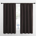 NICETOWN Window Curtains for Bedroom, Toffee Brown, 2 Panels, W42 x L48 -Inch, Home Decoration Thermal Insulated Rod Pocket Blackout Blinds & Drapes for Small Windows by NICETOWN