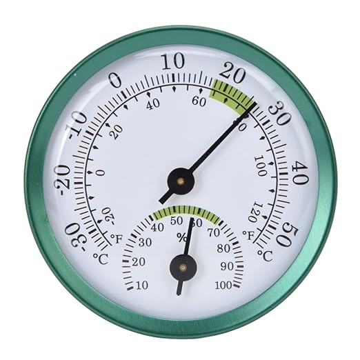 Mini Indoor Thermometer Hygrometer, 2 in 1 Temperature Humidity Meter No Battery Required Mini Wall Hanging Thin Temperature Humidity Monitor Gauge by Unknown