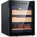KingChii 48L Electric Cigar Humidors with Temperature Control System, Cigar Cabinet with Spanish Cedar Wood Shelves & Hygrometer, Father's Day Gifts for Men (3 Layers 350 Capacity) by KingChii