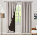 BGment Cashmere Blackout Curtains for Bedroom, Full Room Darkening Thermal Insulated Soundproof Rod Pocket Window Curtains Drapes 72 Inch Length, 2 Panels, Each Panel 42 Inch Wide by BGment
