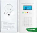 Combination Gas and Carbon Monoxide Detector Plug-in | CO Alarm & Natural Gas Combustible Detector | Digital Display, Battery Backup, Easy Install | for Home Kitchen Safety Monitoring 1-Pack by Vzmcov