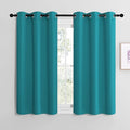 NICETOWN Room Darkening Curtains 48 inch Length 2 Panels, Thermal Insulated Grommet Blackout Curtains for Modern Casual Elegant Bedroom Kids Room Theme Decoration (Peacock Teal, 2 Pieces, W42) by NICETOWN