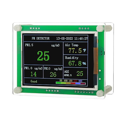 Air Quality Monitor pm2.5 pm10 pm1.0 Detector Indoor air Quality Monitor for Cars,Home,Office,Hotel etc (PM1.0,PM2.5,PM10) by HOTKREM